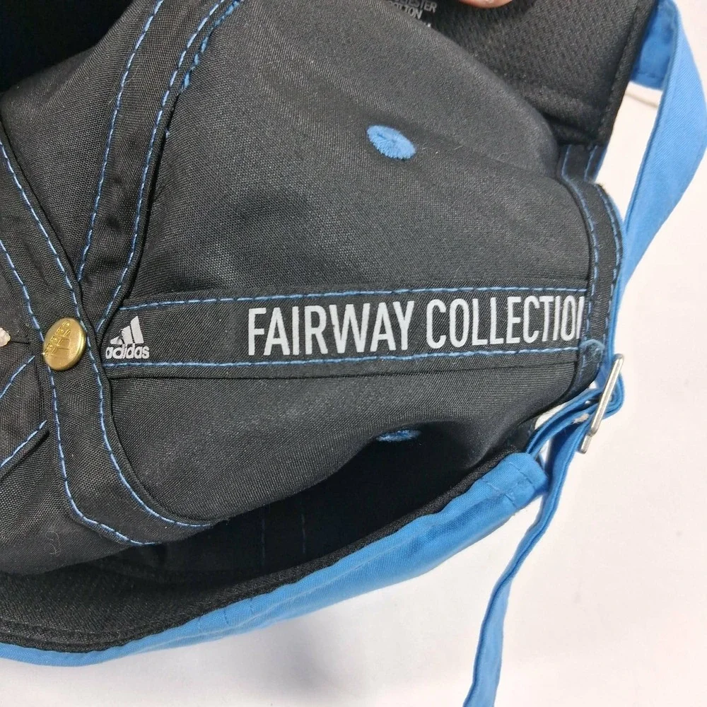Adidas Fairway‎ Collection Blue Golf Hat Adjustable Strapback Three Stripes Cap